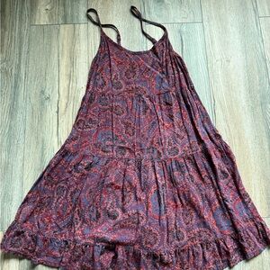 Mossimo Supply Co. Red and Blue Paisley Mini Dress